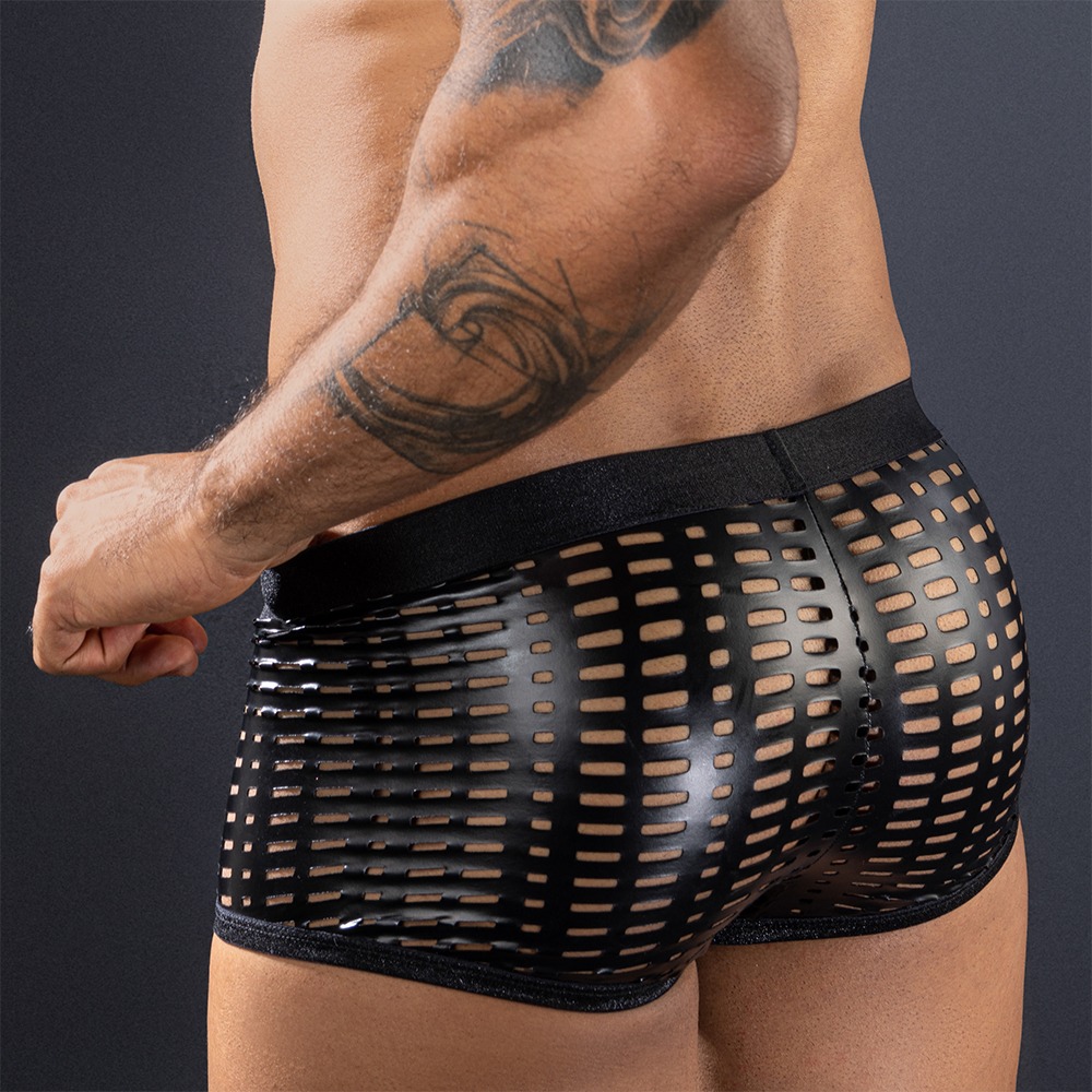 men's leather boxer