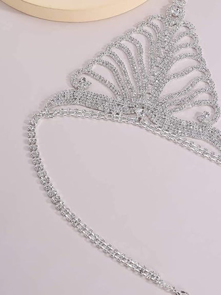 Silver Rhinestone Lingerie